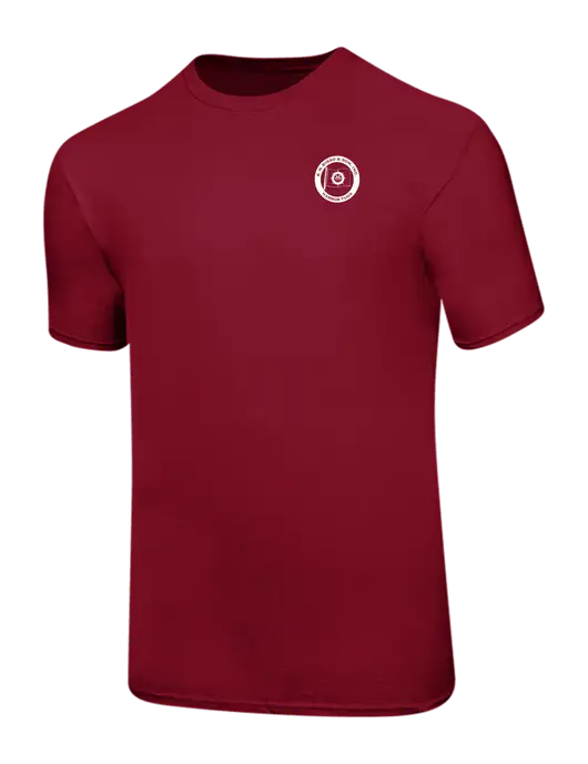 Ring Spun Cardinal 4.5 oz T-Shirt w/E.N. Bisso Logo