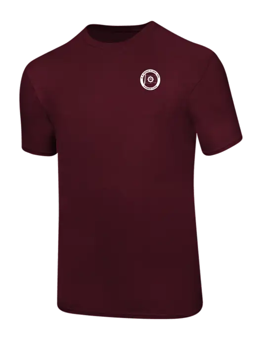 Ring Spun Maroon 4.5 oz T-Shirt w/E.N. Bisso Logo