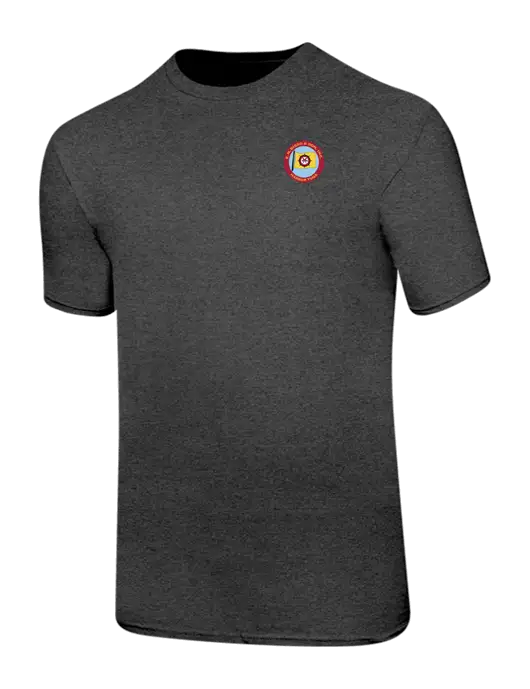 Ring Spun Dark Heather Grey 4.5 oz T-Shirt w/E.N. Bisso Logo