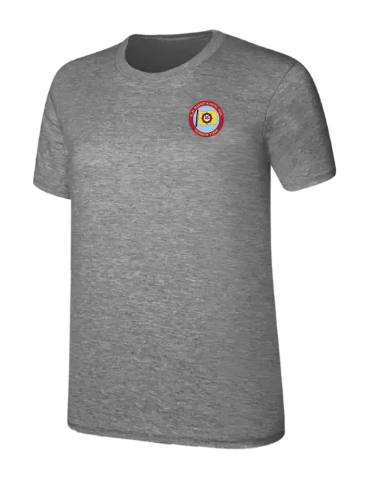 Womens Ring Spun Light Grey Heather 4.5 oz T-Shirt w/E.N. Bisso Logo