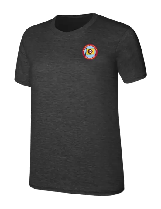 Womens Ring Spun Dark Heather Grey 4.5 oz T-Shirt w/E.N. Bisso Logo