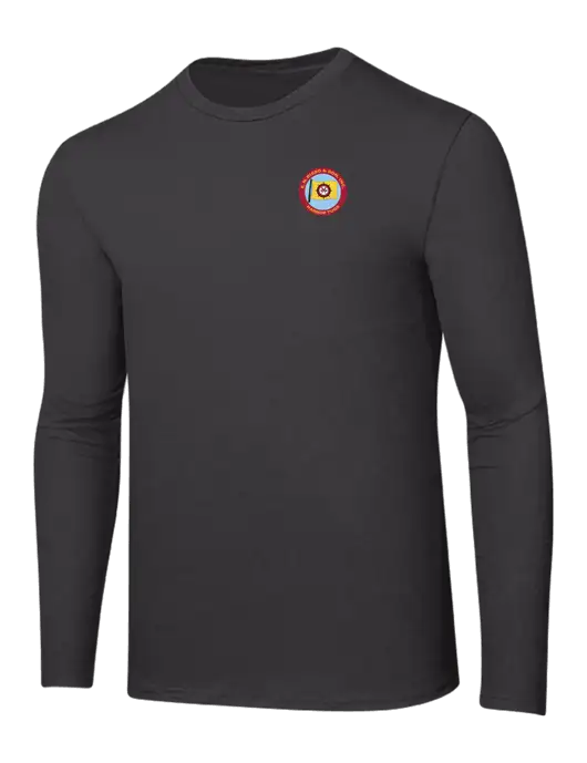 Ring Spun Charcoal 4.5 oz Long Sleeve T-Shirt w/E.N. Bisso Logo
