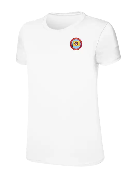 Womens Ring Spun White 4.5 oz T-Shirt w/E.N. Bisso Logo