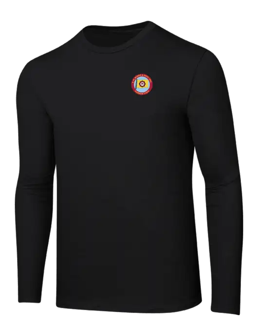 Ring Spun Jet Black 4.5 oz Long Sleeve T-Shirt w/E.N. Bisso Logo