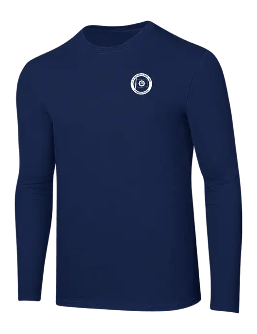 Ring Spun Navy 4.5 oz Long Sleeve T-Shirt w/E.N. Bisso Logo