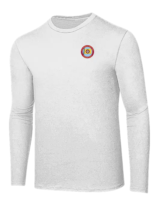 Ring Spun White 4.5 oz Long Sleeve T-Shirt w/E.N. Bisso Logo