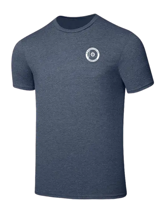 Seriously Soft Heathered Navy T-Shirt w/E.N. Bisso Logo