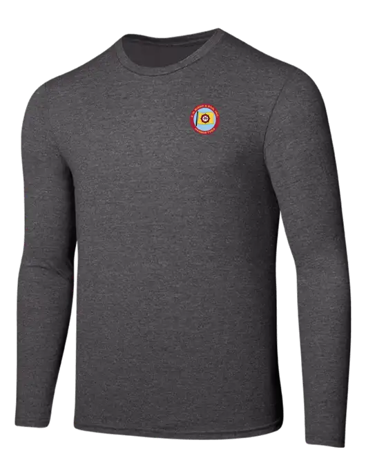 Seriously Soft Heathered Charcoal Long Sleeve T-Shirt w/E.N. Bisso Logo