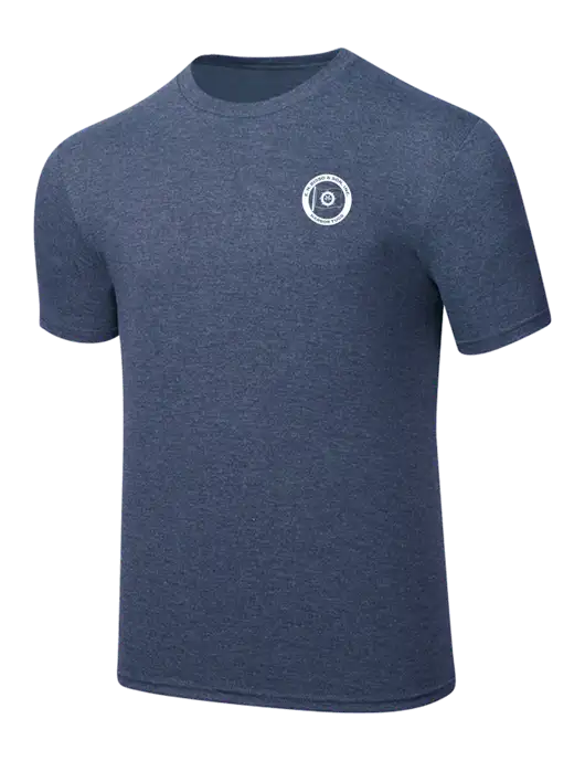 Simply Soft Navy Frost 4.5oz  Poly/Combed Ring Spun Cotton T-Shirt w/E.N. Bisso Logo