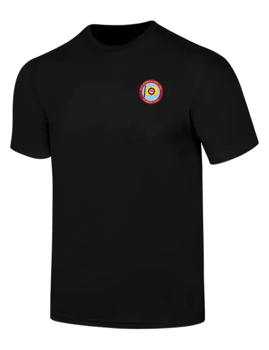 Simply Soft Black 4.5oz  Poly/Combed Ring Spun Cotton T-Shirt w/E.N. Bisso Logo