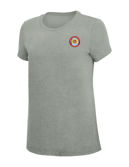 Womens Simply Soft Grey Frost 4.5oz  Poly/Combed Ring Spun Cotton T-Shirt w/E.N. Bisso Logo