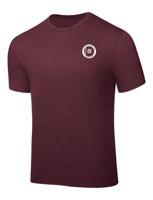 Maroon PosiCharge Competitor Tee w/E.N. Bisso Logo