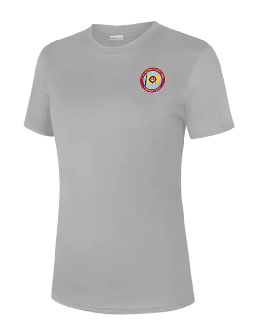 Womens Light Grey PosiCharge Competitor Tee w/E.N. Bisso Logo