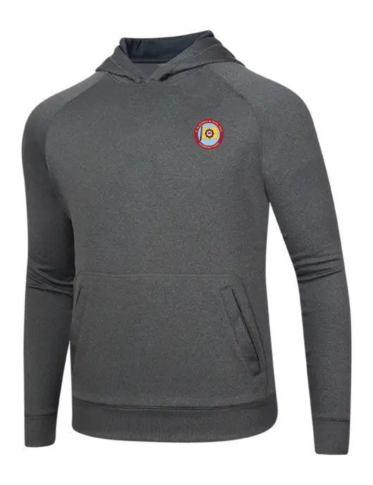 Tech Graphite Heather Fleece Hooded Sweatshirt w/E.N. Bisso Logo