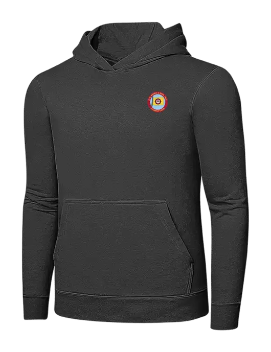 Charcoal 7.8 oz Ring Spun Hooded Sweatshirt w/E.N. Bisso Logo