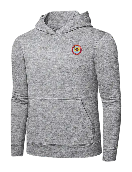 Light Grey Heather 7.8 oz Ring Spun Hooded Sweatshirt w/E.N. Bisso Logo