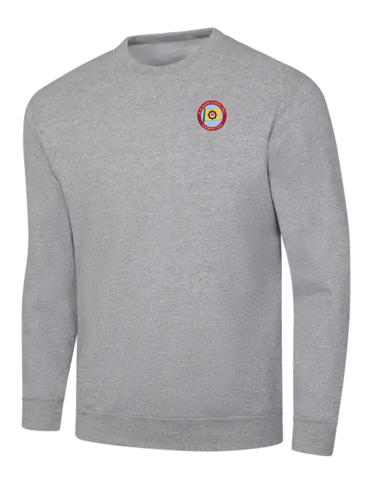 Light Grey Heather 7.8 oz Ring Spun Crew Sweatshirt w/E.N. Bisso Logo