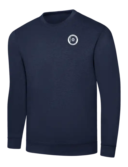 Navy 7.8 oz Ring Spun Crew Sweatshirt w/E.N. Bisso Logo