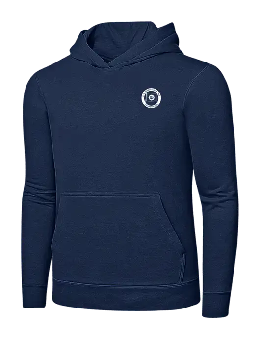 Navy 7.8 oz Ring Spun Hooded Sweatshirt w/E.N. Bisso Logo
