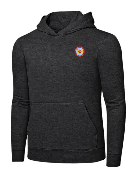 Dark Heather Grey 7.8 oz Ring Spun Hooded Sweatshirt w/E.N. Bisso Logo