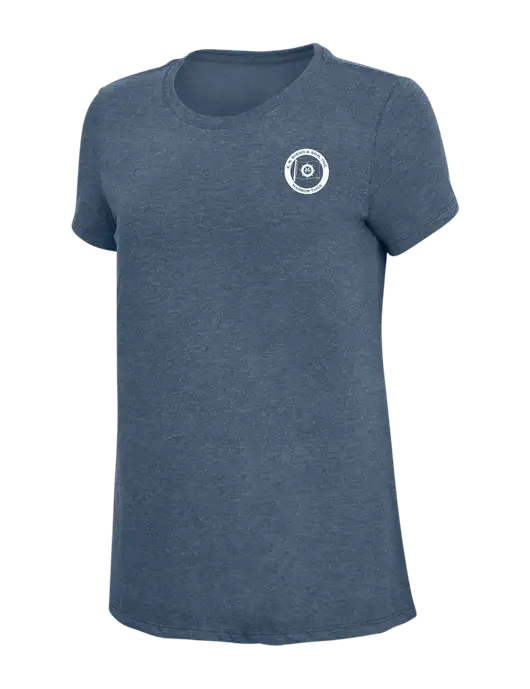 Womens Simply Soft Navy Frost 4.5oz  Poly/Combed Ring Spun Cotton T-Shirt w/E.N. Bisso Logo