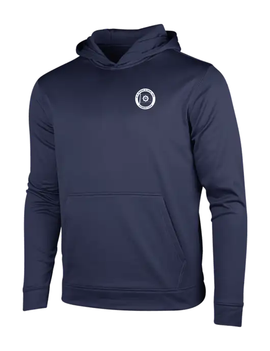 Navy Sport-Wick Fleece Hooded Pullover w/E.N. Bisso Logo