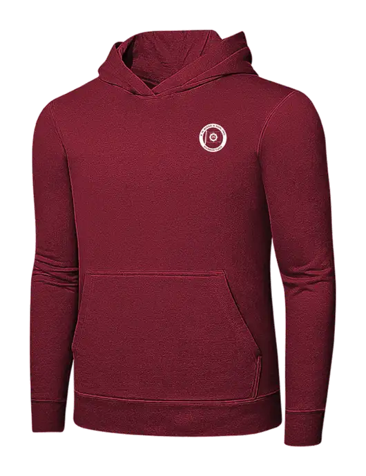 Dark Cardinal 7.8 oz Pullover Hooded Sweatshirt w/E.N. Bisso Logo