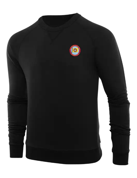 Allmade Deep Black Organic French Terry Crewneck Sweatshirt w/E.N. Bisso Logo