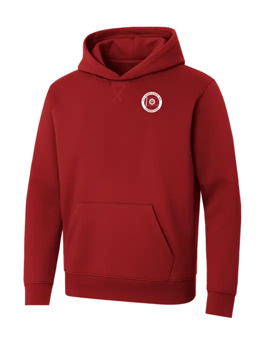 Allmade Revolution Red Organic French Terry Pullover Hoodie w/E.N. Bisso Logo