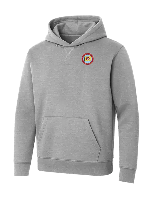 Allmade Granite Grey Heather Organic French Terry Pullover Hoodie w/E.N. Bisso Logo