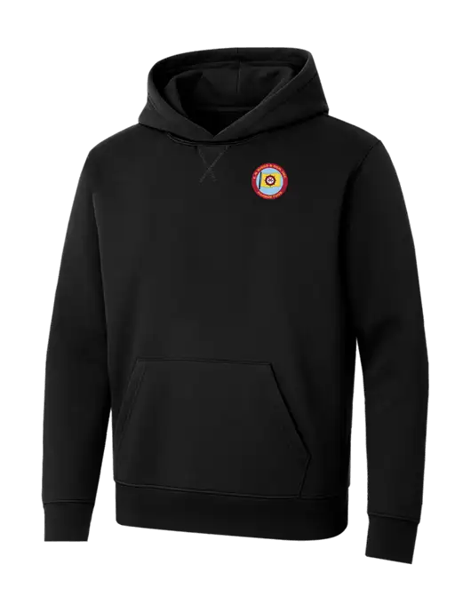 Allmade Deep Black Organic French Terry Pullover Hoodie w/E.N. Bisso Logo