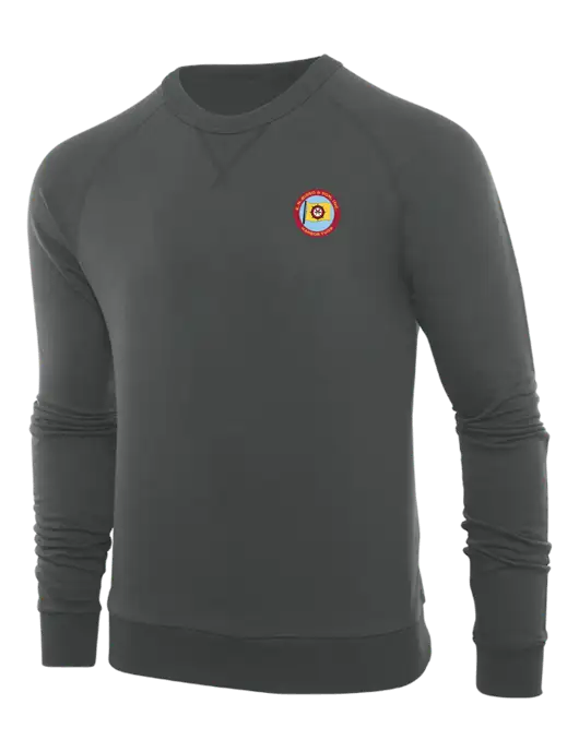 Allmade Charcoal Grey Organic French Terry Crewneck Sweatshirt w/E.N. Bisso Logo