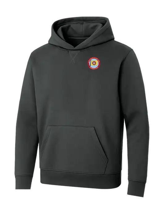 Allmade Charcoal Grey Organic French Terry Pullover Hoodie w/E.N. Bisso Logo