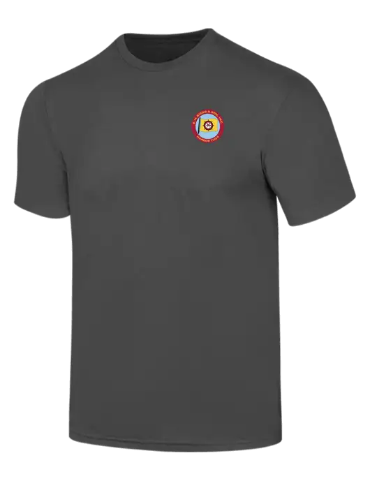 Simply Soft Charcoal 4.5oz  Poly/Combed Ring Spun Cotton T-Shirt w/E.N. Bisso Logo