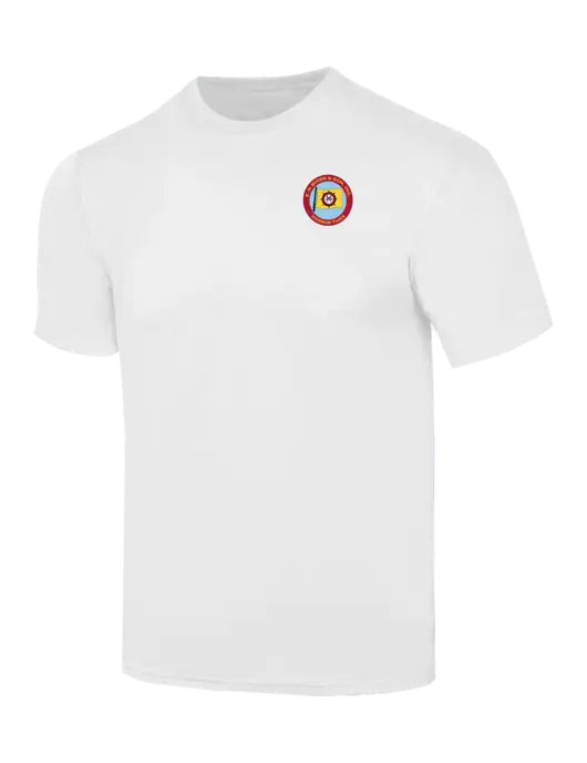 Simply Soft White 4.5oz  Poly/Combed Ring Spun Cotton T-Shirt w/E.N. Bisso Logo