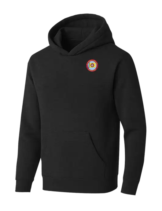 BELLA+CANVAS Black Heather Sponge Fleece Pullover Hoodie w/E.N. Bisso Logo