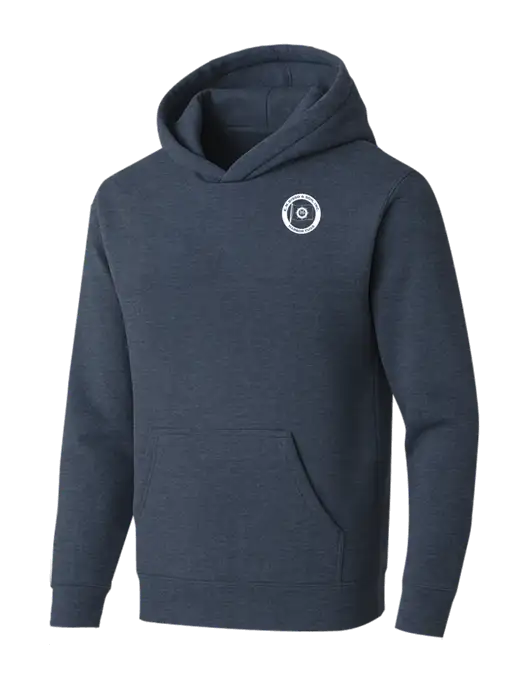 BELLA+CANVAS Heather Navy Sponge Fleece Pullover Hoodie w/E.N. Bisso Logo