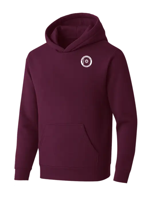BELLA+CANVAS Maroon Sponge Fleece Pullover Hoodie w/E.N. Bisso Logo