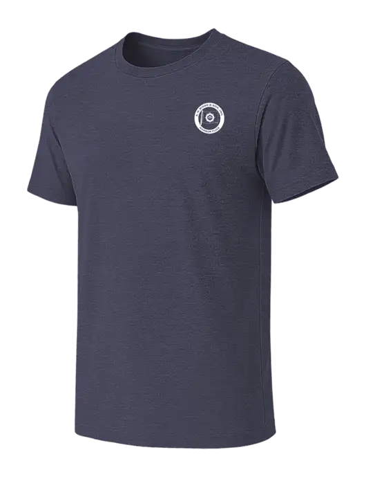 BELLA+CANVAS Heather Navy CVC Short Sleeve Tee w/E.N. Bisso Logo
