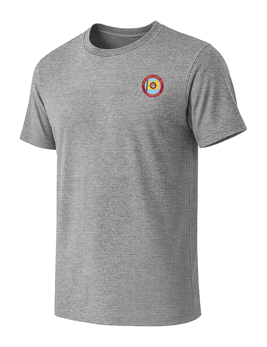 BELLA+CANVAS Heather Grey CVC Short Sleeve Tee w/E.N. Bisso Logo