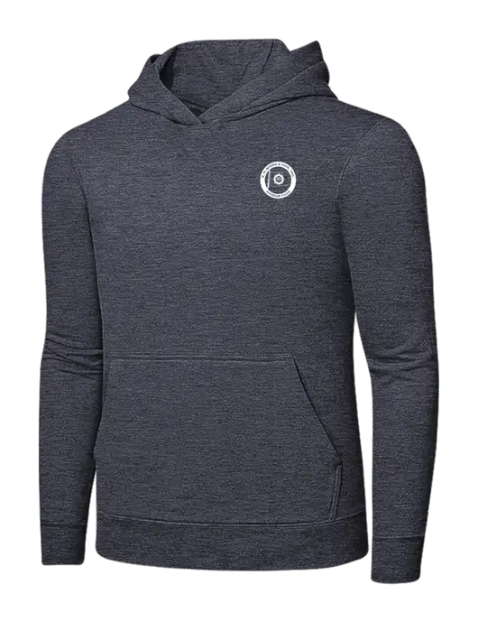 Heather Navy 7.8 oz Ring Spun Hooded Sweatshirt w/E.N. Bisso Logo