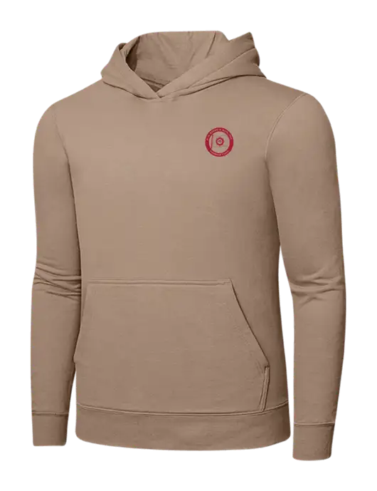 Sand 7.8. oz Ring Spun Hooded Sweatshirt w/E.N. Bisso Logo