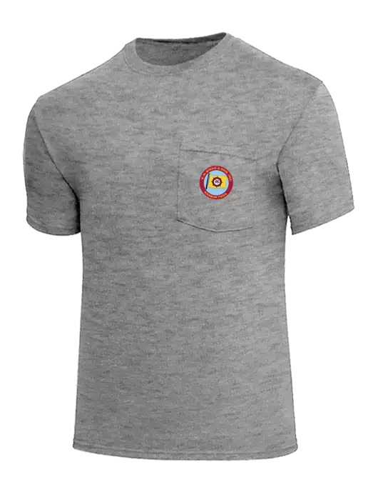 Core Blend Medium Grey Heather Pocket T-Shirt w/E.N. Bisso Logo