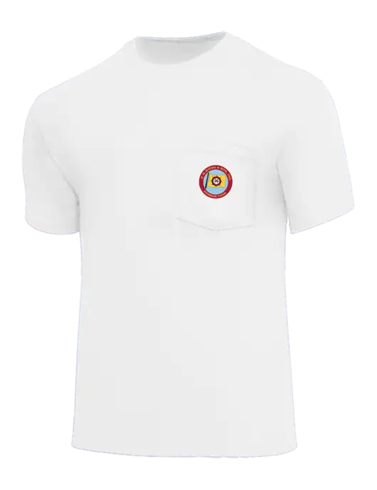 Core Blend White Pocket T-Shirt w/E.N. Bisso Logo