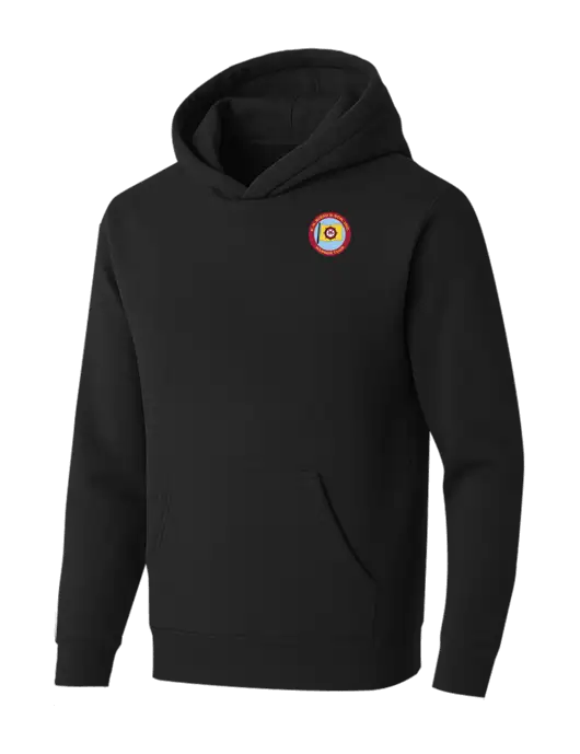 BELLA+CANVAS Black Sponge Fleece Pullover Hoodie w/E.N. Bisso Logo