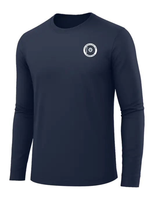 Long Sleeve Navy PosiCharge Competitor Tee w/E.N. Bisso Logo