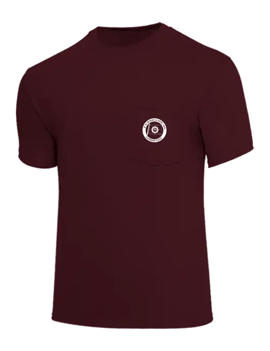 Core Blend Maroon Pocket T-Shirt w/E.N. Bisso Logo
