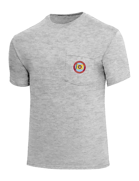 Core Blend Light Grey Heather Pocket T-Shirt w/E.N. Bisso Logo