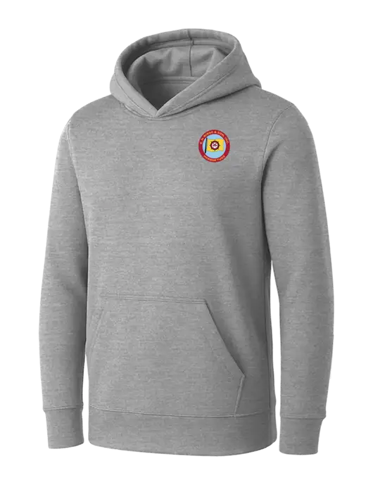 Womens Light Grey Heather Core Fleece Pullover Hooded Sweatshirt w/E.N. Bisso Logo