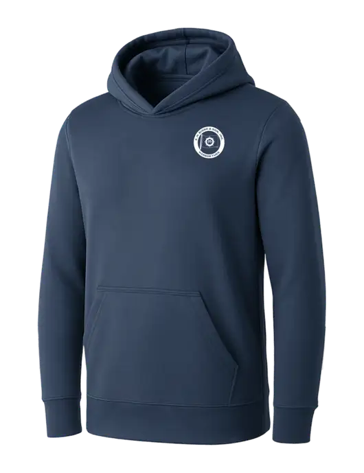 Womens Navy Core Fleece Pullover Hooded Sweatshirt w/E.N. Bisso Logo